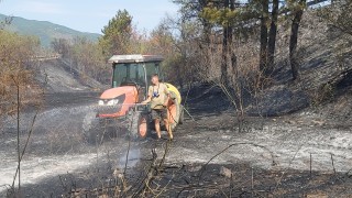 Втори ден гасят пожара между областите Стара Загора и Хасково