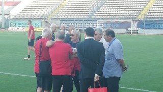 Собственикът на ЦСКА Гриша Ганчев изгледа цялата тренировка на отбора