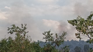 Късо съединение в далекопровод причини пожар край кърджалийското село Кукуряк