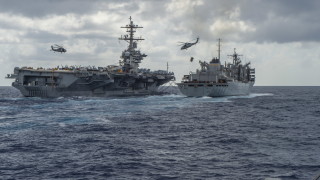 Военноморските сили ВМС на САЩ съобщиха че са провели военни