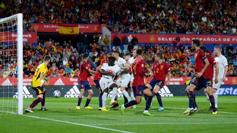 Испания загуби с 1:2 от Швейцария като домакин в среща