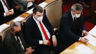 Председателят на ДПС Мустафа Карадайъ и депутатите Йордан Цонев и