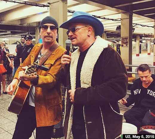 U2 предизвикаха хаос в метрото в Ню Йорк