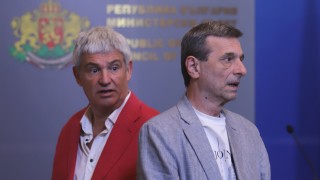 Президентите на КНСБ и КТ Подкрепа Пламен Димитров и Димитър