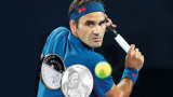  Роджър Федерер и швейцарските монети от 20 франка с лика на тенисиста 