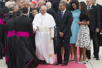 Папа Франциск пристигна във Вашингтон 