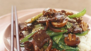 Гъби с месо и ориз