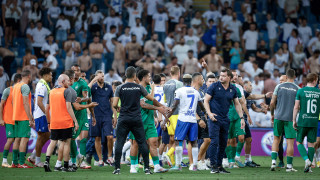 До грозни сцени и меле се стигна след края срещата реванш между Динамо