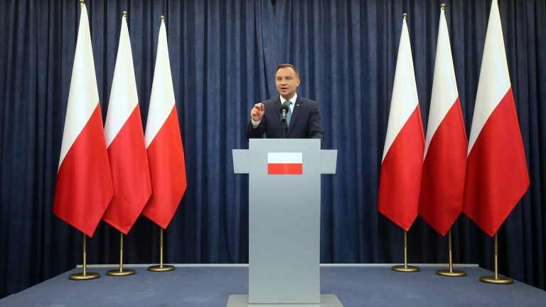 Президентът на Полша Анджей Дуда обяви, че ще наложи вето