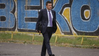 Изпълнителният директор на Левски Красимир Иванов говори след Общото