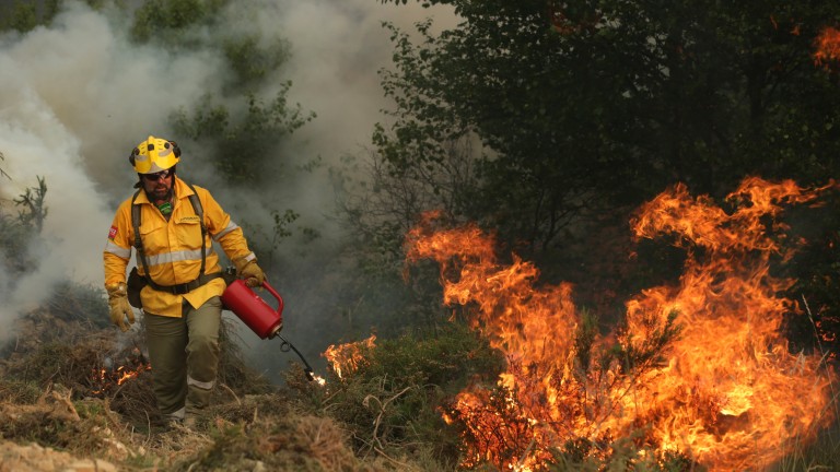 Пожарът в село Изворище е локализиран, съобщава БНР. Огънят в