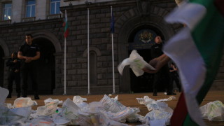 Протестиращите мятаха памперси срещу МС