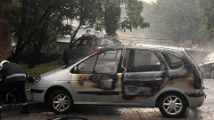 Мълния изпепели кола във Велико Търново