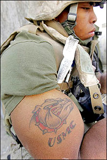 Америка забранява татуировките на морските си пехотинци