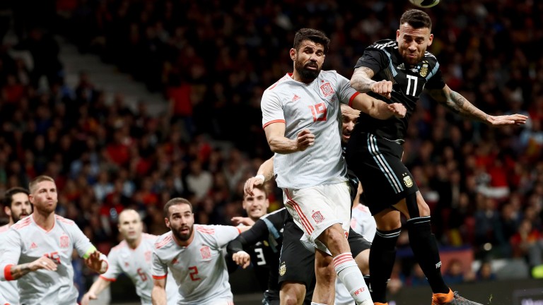 Испания - Аржентина 6:1 (Развой на срещата по минути)