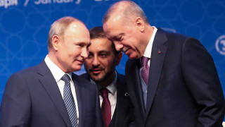 Президентите на Русия и Турция Владимир Путин и Реджеп Ердоган