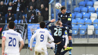 Българският национал Васил Божиков и съотборниците му от Слован Братислава