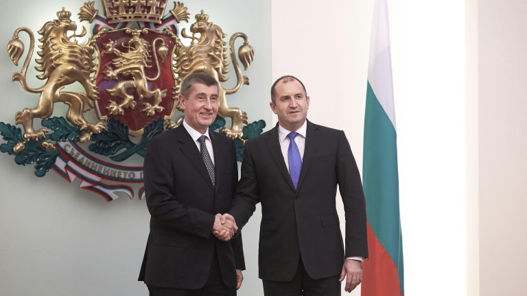 Държавният глава Румен Радев и министър-председателят на Чешката република Андрей