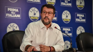 Италианският десен политик Матео Салвини който е сред основните поддръжници