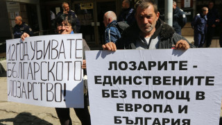 Лозари от цялата страна излязоха на протест пред сградата на