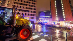 Фермерски протест блокира центъра на Брюксел