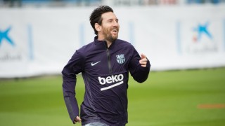 Голямата звезда на Барселона Лионел Меси днес тренира сам на