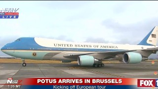 Протоколно посрещане за американския президент Доналд Тръмп в Белгия Той