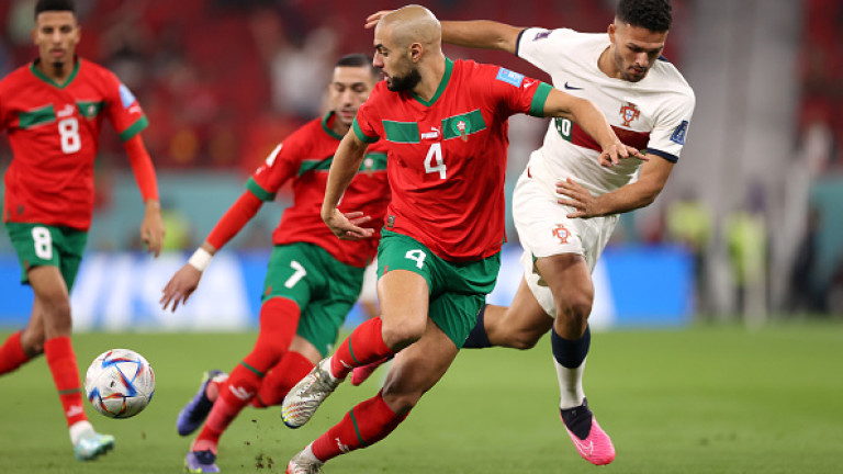 Мароко 0 : 0 Португалия 8′ Мачът очевидно не е