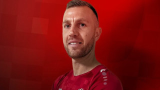 Нападателят на ФК ЦСКА 1948 Атанас Илиев ознаменува дебюта си