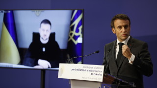 Френският президент Еманюел Макрон обеща доставка на бойни танкове на