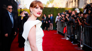 Джесика Частейн и съпругът ѝ Джан Лука Паси де Препосуло