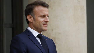 Президентите на Франция и Украйна Еманюел Макрон и Володимир Зеленски