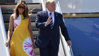 Тръмп долетя с личния си самолет във Франция за срещата на Г-7