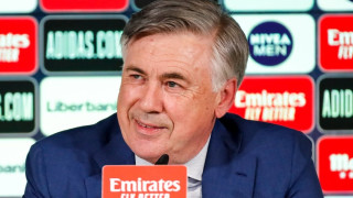 Старши треньорът на Реал Мадрид Карло Анчелоти говори пред медиите