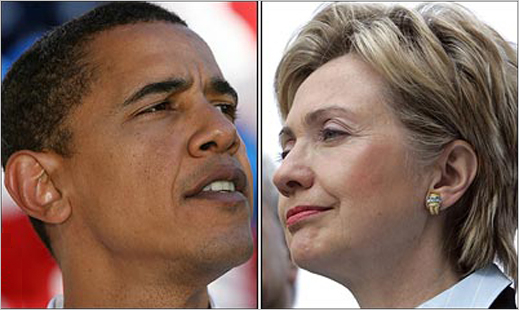 Хилари Клинтън Vs Барак Обама през погледа на звездите (видео)