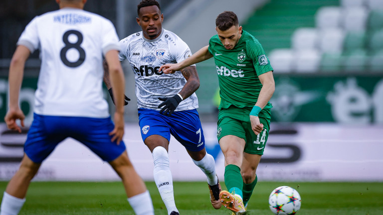 Лудогорец - Спартак (Варна) 2:1 (Развой на срещата по минути)