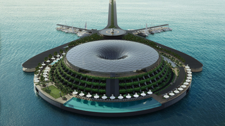 Турската архитектурна компания проектира плаващ еко хотел, който вероятно ще