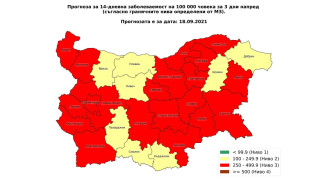 София вече е в червената зона по разпространение на COVID-19