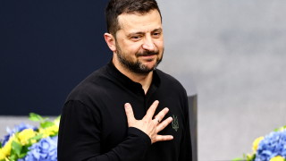 Украинският президент Володимир Зеленски който е на посещение в Берлин