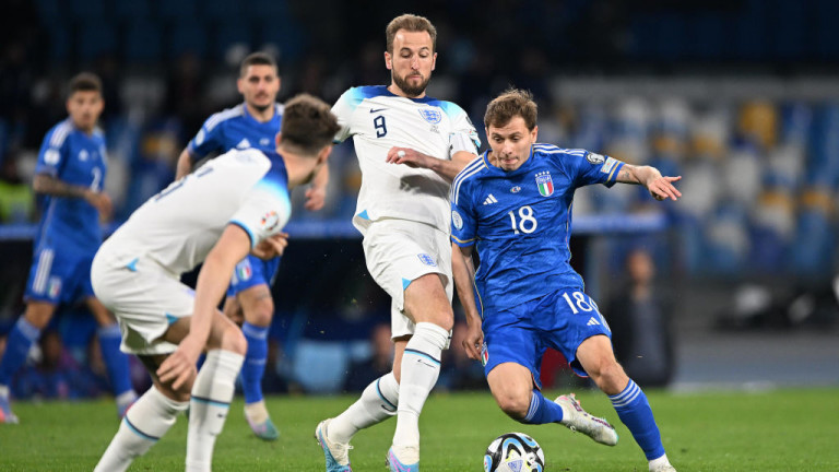 Италия - Англия: 1:2 (Развой на срещата по минути)