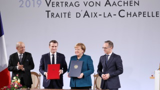 Канцлерът на Германия Ангела Меркел и президентът на Франция Еманюел