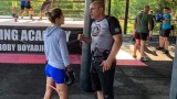  Памела Треан тренира с Боби Бояджиев за конфликта с Лъвицата 