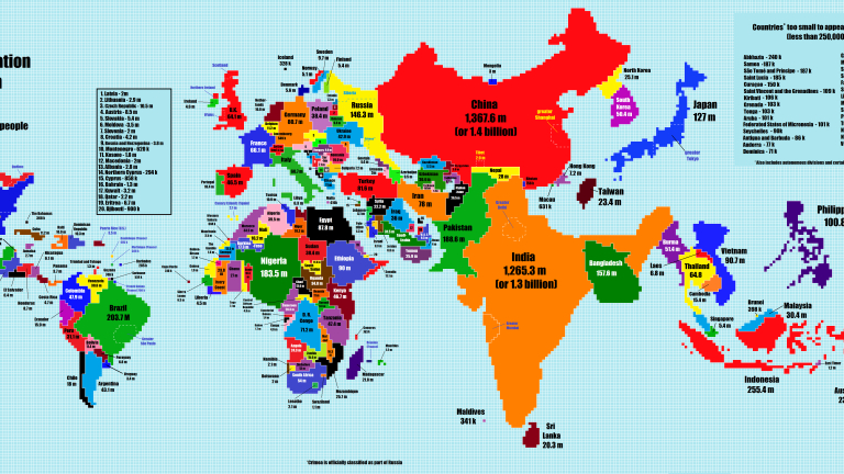 Защо на тази карта най-голямата страна в света е Китай?