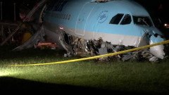 Корейски самолет излезе от пистата при кацане на Филипините