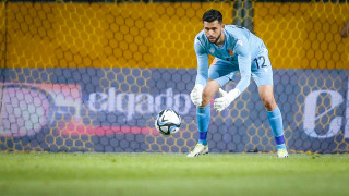 Вратарят на националния отбор на България Димитър Митов бе титуляр