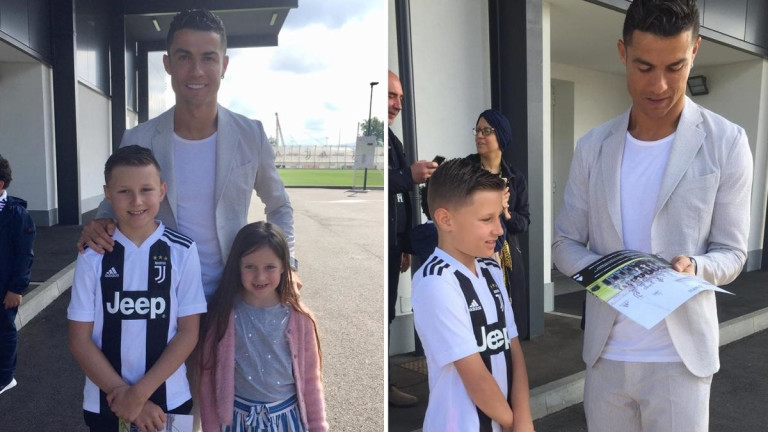 Роналдо зарадва болно дете