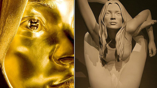 Творец направи скулптура на Кейт Мос от чисто злато