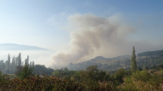 Голям пожар избухна в гората над Карлово