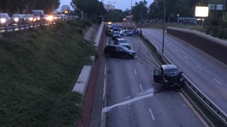 Органите на реда задържаха един от водачите участвал във верижната