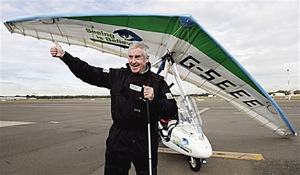 Сляп пилот прелетя разстоянието от Лондон до Сидни 